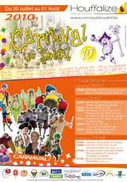 X�me Carnaval du Soleil � Houffalize - Vendredi 30 juillet - Samedi 311 juillet - Dimanche 01 ao&ucirc;t 2010